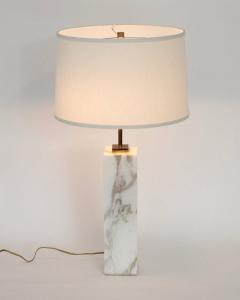 T H Robsjohn Gibbings T H ROBSJOHN GIBBINGS CALCUTTA GOLD MARBLE PAIR OF TABLE LAMPS - 2094243