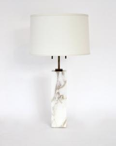 T H Robsjohn Gibbings T H ROBSJOHN GIBBINGS CALCUTTA GOLD MARBLE PAIR OF TABLE LAMPS - 2094247