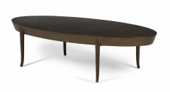 T H Robsjohn Gibbings T H Robsjohn Gibbings American Mid Century Oval Wooden Cocktail Coffee Table - 2793921