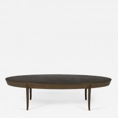 T H Robsjohn Gibbings T H Robsjohn Gibbings American Mid Century Oval Wooden Cocktail Coffee Table - 2797704