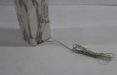 T H Robsjohn Gibbings T H Robsjohn Gibbings Carrara Marble Large Table Lamp With Brass Hardware - 2905195