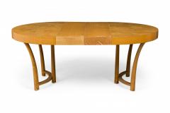 T H Robsjohn Gibbings T H Robsjohn Gibbings Circular Bleached Walnut Dining Table with Leaves - 2787502