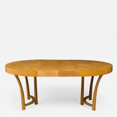T H Robsjohn Gibbings T H Robsjohn Gibbings Circular Bleached Walnut Dining Table with Leaves - 2788671