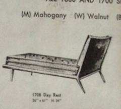 T H Robsjohn Gibbings T H Robsjohn Gibbings Day Break Chaise Lounge Model 1708 - 4487954