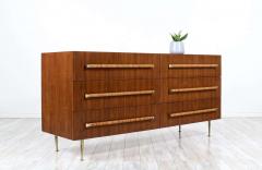 T H Robsjohn Gibbings T H Robsjohn Gibbings Dresser with Brass Cane Accents for Widdicomb - 2294249