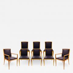 T H Robsjohn Gibbings T H Robsjohn Gibbings Elegant Set of 8 Dining Chairs 1950s - 2784367