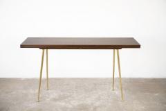 T H Robsjohn Gibbings T H Robsjohn Gibbings Flip Top Convertible Console Table for Widdicomb 1950s - 2706254