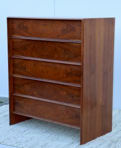 T H Robsjohn Gibbings T H Robsjohn Gibbings For Widdicomb 5 Drawer Tall Walnut Dresser - 2867650