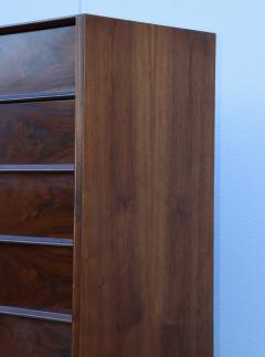 T H Robsjohn Gibbings T H Robsjohn Gibbings For Widdicomb 5 Drawer Tall Walnut Dresser - 2867651