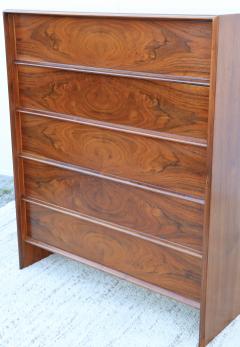 T H Robsjohn Gibbings T H Robsjohn Gibbings For Widdicomb 5 Drawer Tall Walnut Dresser - 2867655