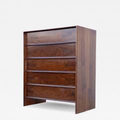 T H Robsjohn Gibbings T H Robsjohn Gibbings For Widdicomb 5 Drawer Tall Walnut Dresser - 2870404
