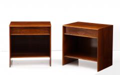 T H Robsjohn Gibbings T H Robsjohn Gibbings For Widdicomb Single Drawer Walnut Night Stands - 2872392