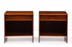 T H Robsjohn Gibbings T H Robsjohn Gibbings For Widdicomb Single Drawer Walnut Night Stands - 2872401