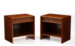 T H Robsjohn Gibbings T H Robsjohn Gibbings For Widdicomb Single Drawer Walnut Night Stands - 2872403