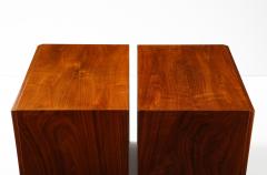T H Robsjohn Gibbings T H Robsjohn Gibbings For Widdicomb Single Drawer Walnut Night Stands - 2872411