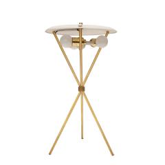 T H Robsjohn Gibbings T H Robsjohn Gibbings Iconic Brass Tripod Lamp 1960s - 2929114