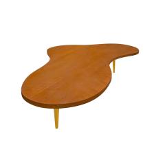T H Robsjohn Gibbings T H Robsjohn Gibbings Iconic Free Form Coffee Table with Brass Legs 1950s - 3682531