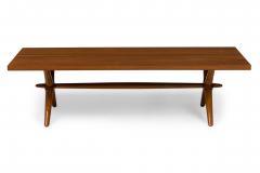 T H Robsjohn Gibbings T H Robsjohn Gibbings Mid Century American Modern Walnut Low Coffee Table - 4272984