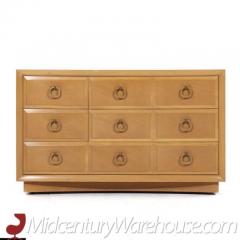 T H Robsjohn Gibbings T H Robsjohn Gibbings Modern Mid Century Maple and Brass Credenza with Hutch - 3554477
