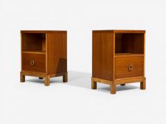 T H Robsjohn Gibbings T H Robsjohn Gibbings Nightstands Mahogany Brass USA 1960s - 4503041