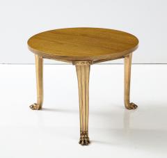 T H Robsjohn Gibbings T H Robsjohn Gibbings Saridis Walnut Table Bronze Claw Base c 1960 - 2958986