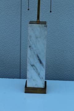 T H Robsjohn Gibbings T H Robsjohn Gibbings Style Marble And Brass Table Lamps - 2215773