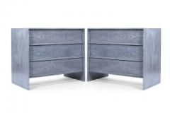 T H Robsjohn Gibbings T H Robsjohn Gibbings Thin Line Bedside Tables in Grey Ceruse - 335401