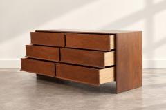 T H Robsjohn Gibbings T H Robsjohn Gibbings Thin Line Walnut Dresser C 1950s - 4795313