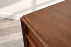 T H Robsjohn Gibbings T H Robsjohn Gibbings Thin Line Walnut Dresser C 1950s - 4795317