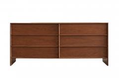T H Robsjohn Gibbings T H Robsjohn Gibbings Thin Line Walnut Dresser C 1950s - 4795684