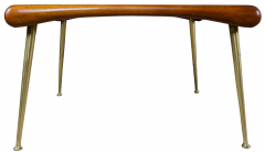 T H Robsjohn Gibbings T H Robsjohn Gibbings Walnut Brass Coffee Table - 2653560