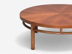 T H Robsjohn Gibbings T H Robsjohn Gibbings Walnut Round Coffee Table USA 1960s - 4323888