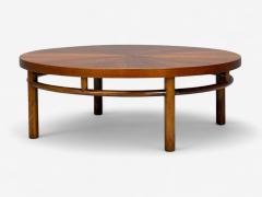 T H Robsjohn Gibbings T H Robsjohn Gibbings Walnut Round Coffee Table USA 1960s - 4323889
