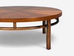 T H Robsjohn Gibbings T H Robsjohn Gibbings Walnut Round Coffee Table USA 1960s - 4323890