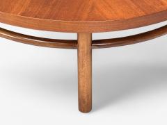 T H Robsjohn Gibbings T H Robsjohn Gibbings Walnut Round Coffee Table USA 1960s - 4323892