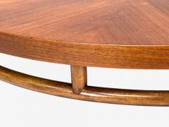T H Robsjohn Gibbings T H Robsjohn Gibbings Walnut Round Coffee Table USA 1960s - 4323895