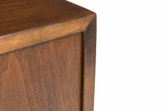 T H Robsjohn Gibbings T H Robsjohn Gibbings Walnut Single Drawer Open Compartment Side End Tables - 2787282
