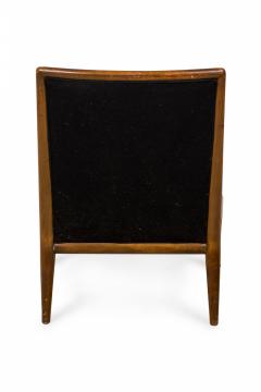 T H Robsjohn Gibbings T H Robsjohn Gibbings Widdicomb Black Fabric and Walnut Side Chairs - 2789561