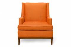 T H Robsjohn Gibbings T H Robsjohn Gibbings for Widdicomb AmericanHigh Back OrangeLounge Chair - 2791995