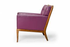 T H Robsjohn Gibbings T H Robsjohn Gibbings for Widdicomb AmericanPurple Tufted Vinyl Lounge Chair - 2791915