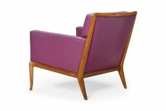 T H Robsjohn Gibbings T H Robsjohn Gibbings for Widdicomb AmericanPurple Tufted Vinyl Lounge Chair - 2791916