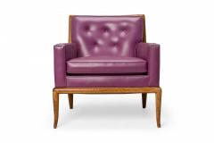 T H Robsjohn Gibbings T H Robsjohn Gibbings for Widdicomb AmericanPurple Tufted Vinyl Lounge Chair - 2791917