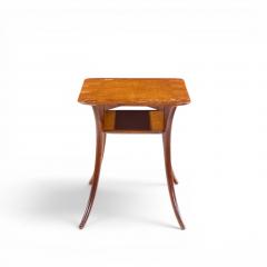 T H Robsjohn Gibbings T H Robsjohn Gibbings for Widdicomb Bleached Mahogany Sabre End Tables Pair - 4647824