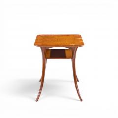 T H Robsjohn Gibbings T H Robsjohn Gibbings for Widdicomb Bleached Mahogany Sabre End Tables Pair - 4647826