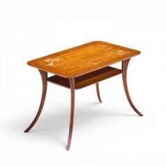 T H Robsjohn Gibbings T H Robsjohn Gibbings for Widdicomb Bleached Mahogany Sabre End Tables Pair - 4647830