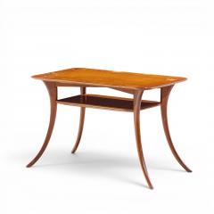 T H Robsjohn Gibbings T H Robsjohn Gibbings for Widdicomb Bleached Mahogany Sabre End Tables Pair - 4647831