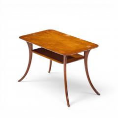 T H Robsjohn Gibbings T H Robsjohn Gibbings for Widdicomb Bleached Mahogany Sabre End Tables Pair - 4647832