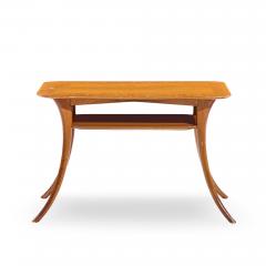 T H Robsjohn Gibbings T H Robsjohn Gibbings for Widdicomb Bleached Mahogany Sabre Side Tables Pair - 4499824