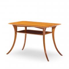 T H Robsjohn Gibbings T H Robsjohn Gibbings for Widdicomb Bleached Mahogany Sabre Side Tables Pair - 4499825