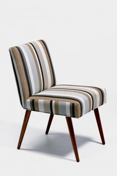 T H Robsjohn Gibbings T H Robsjohn Gibbings for Widdicomb Dining Chairs in New Striped Upholstery - 4571148